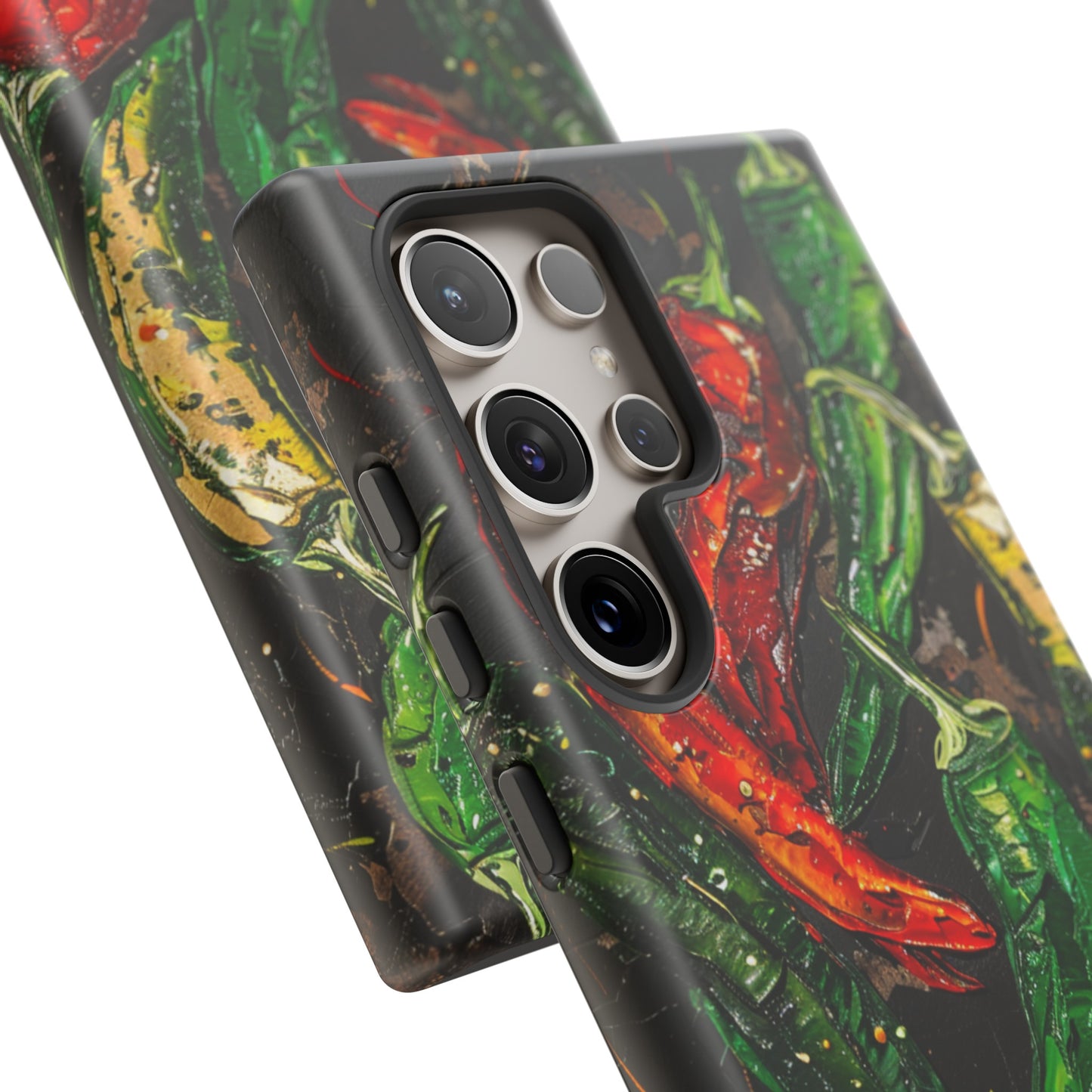 Green and Red Chili Peppers Phone Case