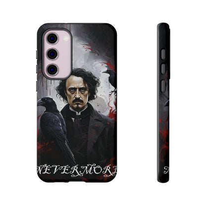 Nevermore Edgar Allen Poe, gothic Raven, Retro Samsung Galaxy Phone iPhone 15, 14 Plus 13 12 7 8 Se Horror Dark Academia Style goth Vibe