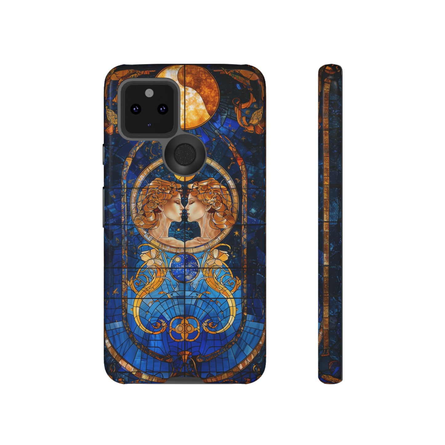 Gemini Astrology Stained Glass Phone Case