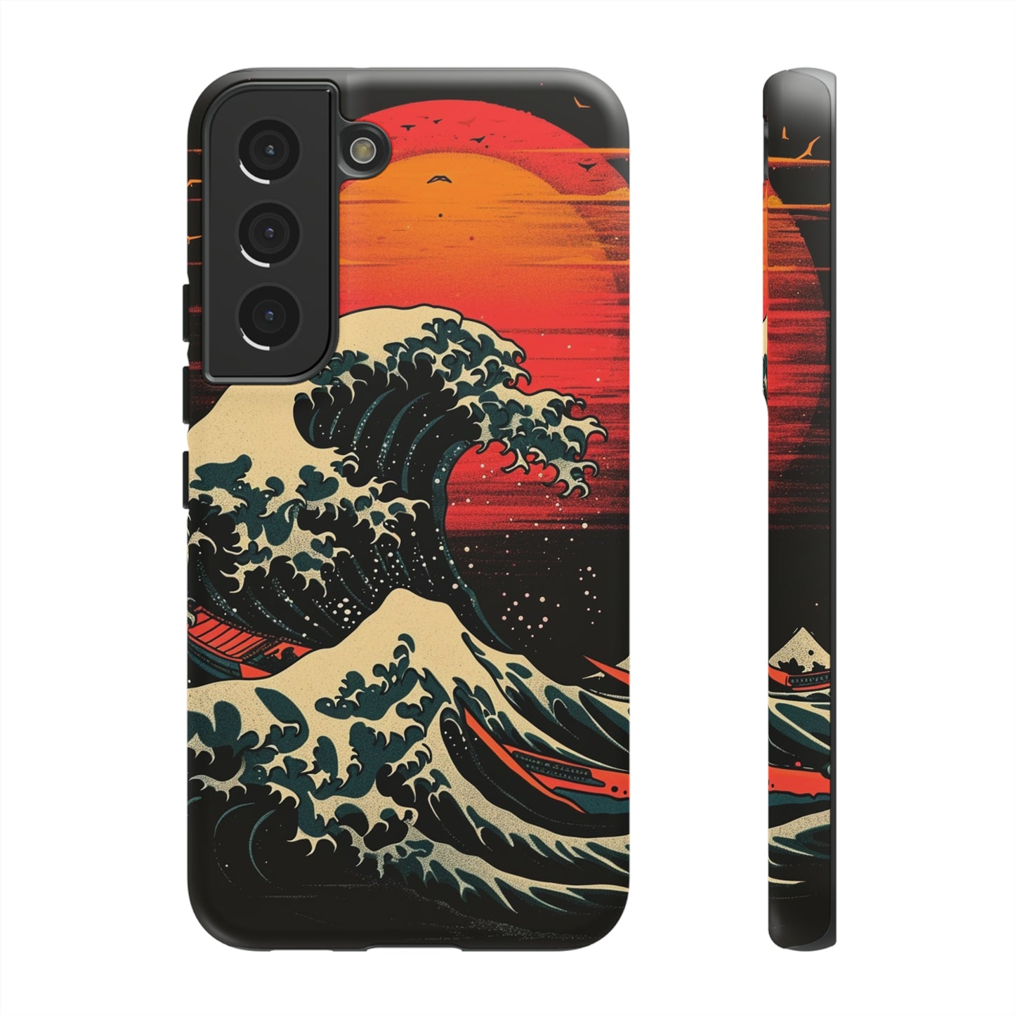 Great Wave off Kanagawa Retro Sunset