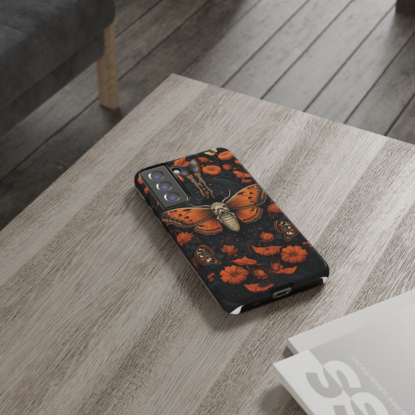 Eerie Elegance Halloween Goth Moth Phone Cover