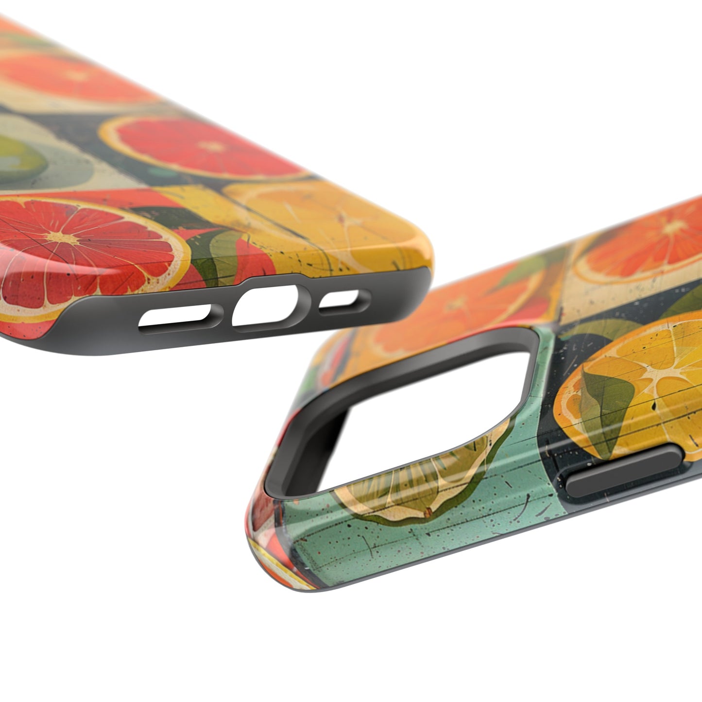 Italian Tile Citrus Fruit Abstract Floral Summer Style MagSafe Phone Case