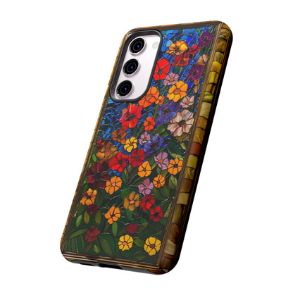 Gustav Klimt Style Flower Garden Painting Phone Case for iPhone 15, 14, Pro Max, 13, 12 & Samsung Galaxy S23, S22, S21, Google Pixel