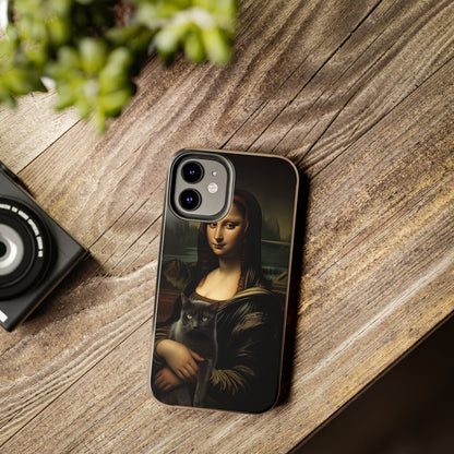 Mona Lisa with Cat iPhone Case | Art Phone Cases