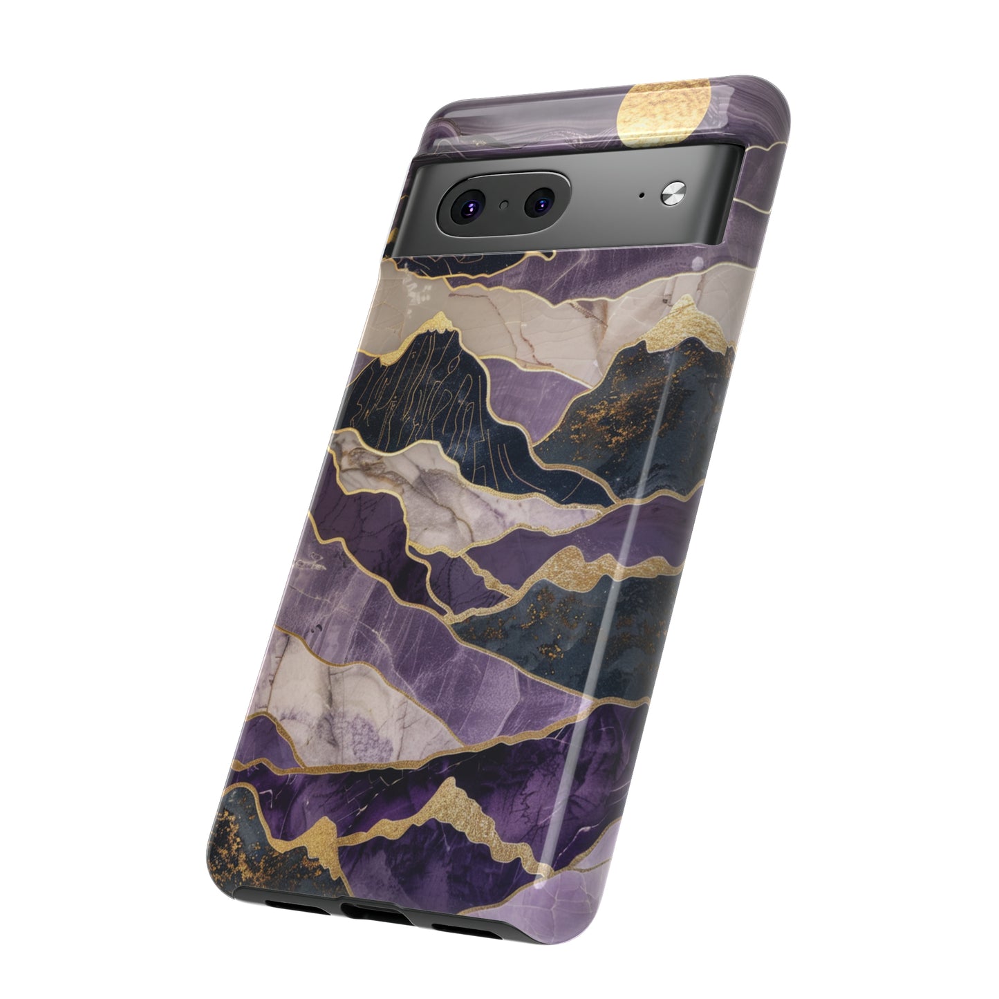 Abstract Purple Gold Mountain Phone Case