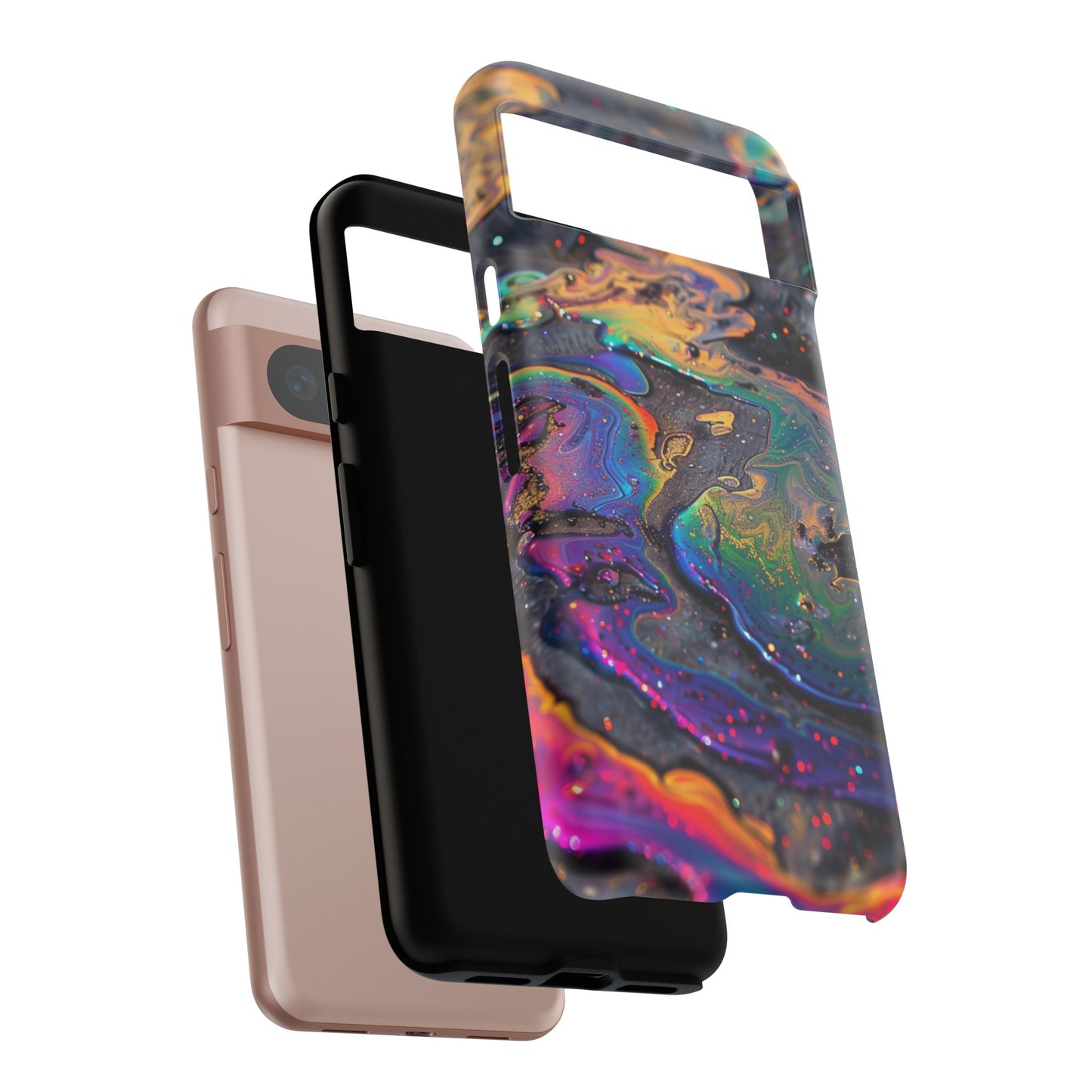 Opalescent Marbled Holographic Print Phone Case