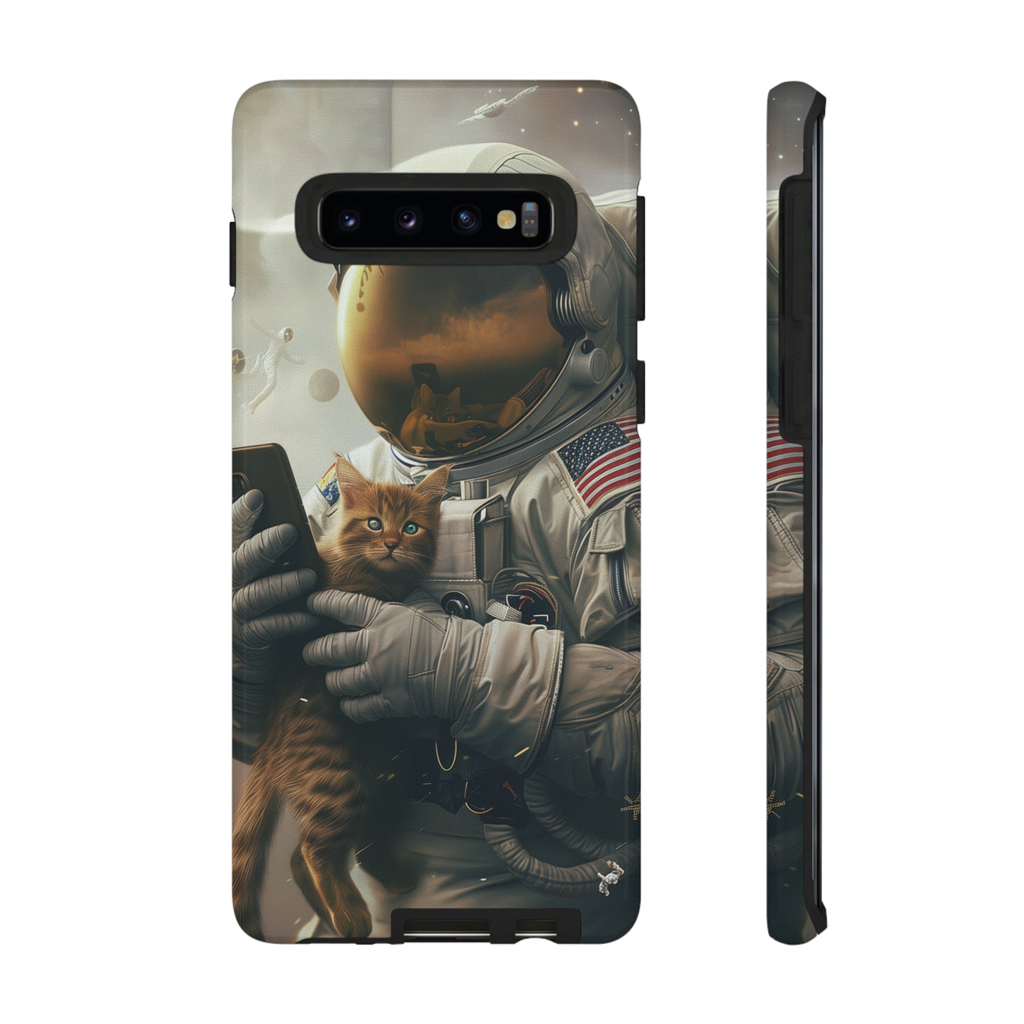 The Astronaut and the Cat Phone Case