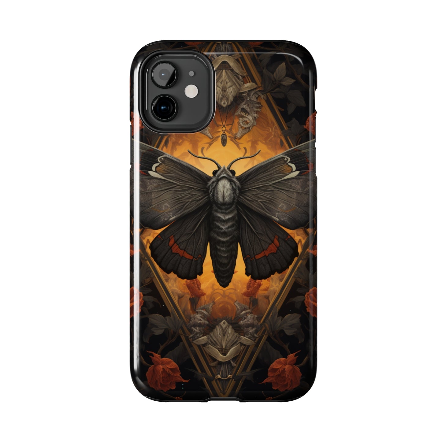 iPhone Case | Lost in Thought: Dark Academia Moth iPhone Tough Case