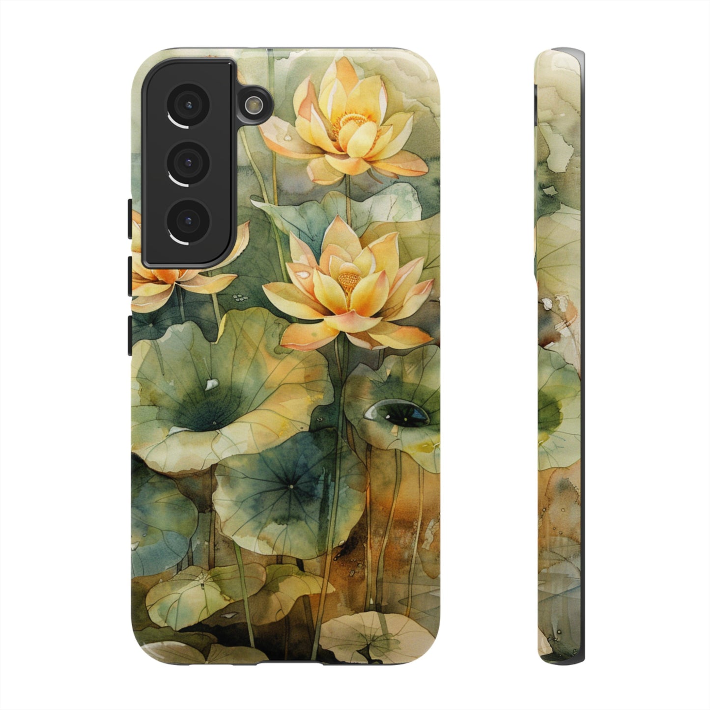 Zen Lotus Watercolor Painting iPhone 15 Case