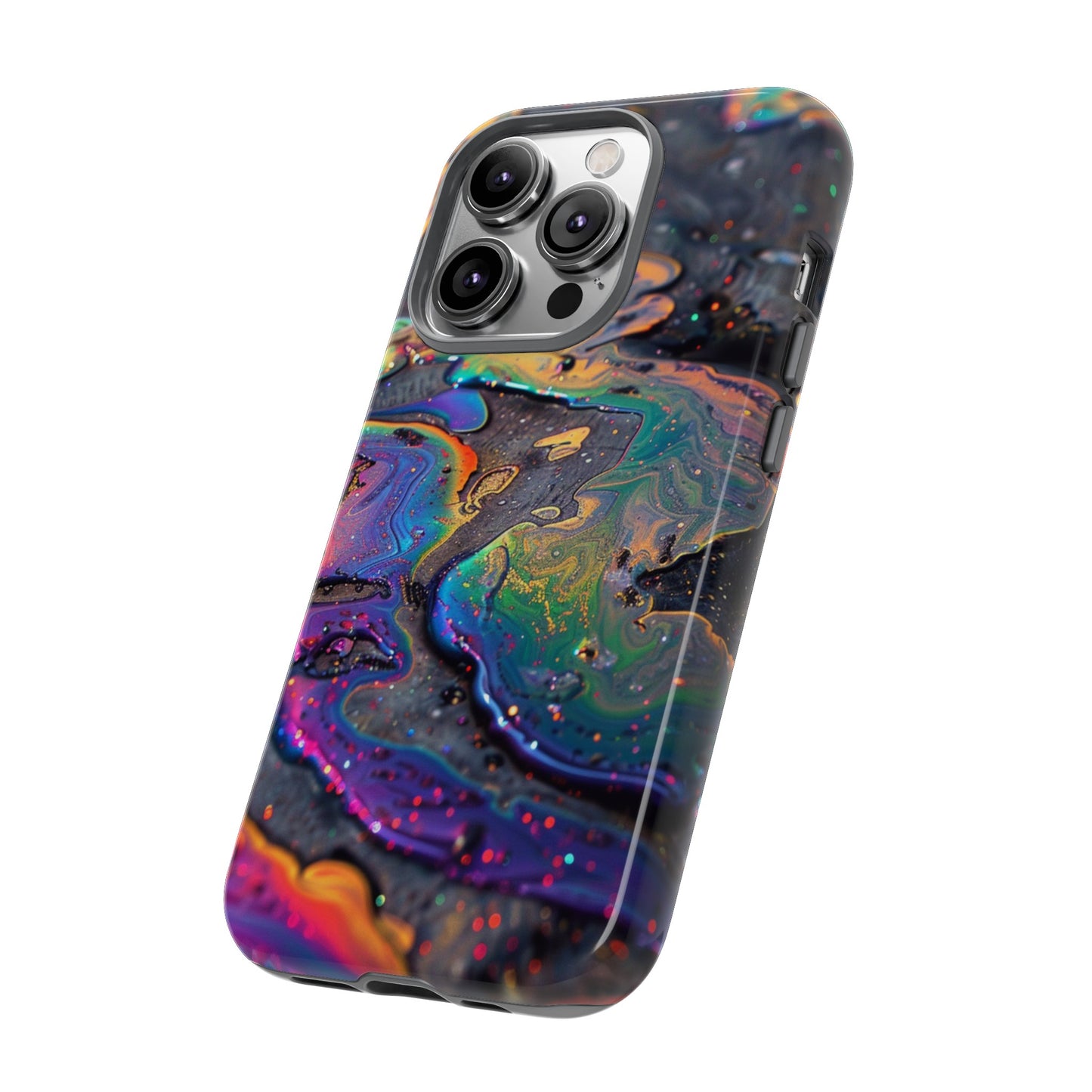 Opalescent Marbled Holographic Print Phone Case