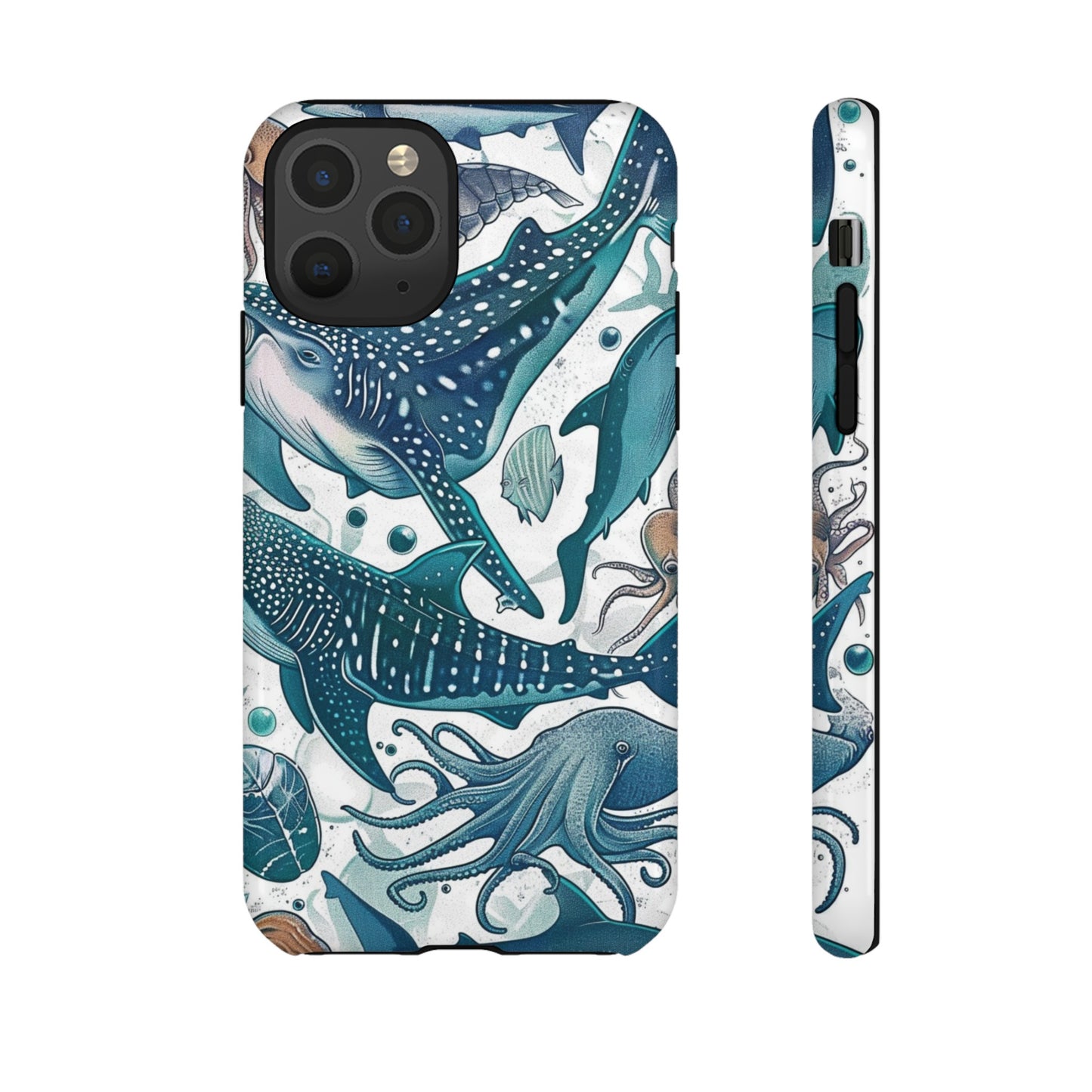 Undersea World Shark, Turtle, Manta Ray Phone Case