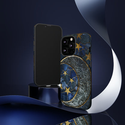 Moon Stars Stained Glass Starry Night Phone Case