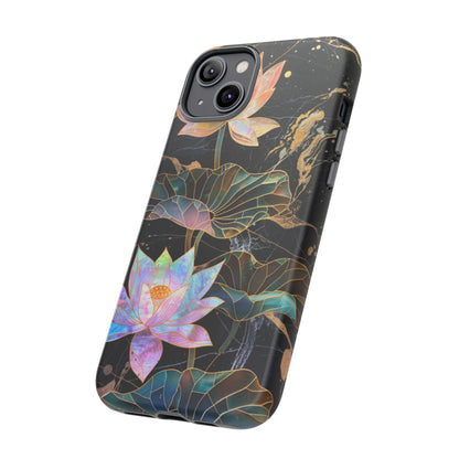 Zen Stained Glass Lotus Floral Design Phone Case