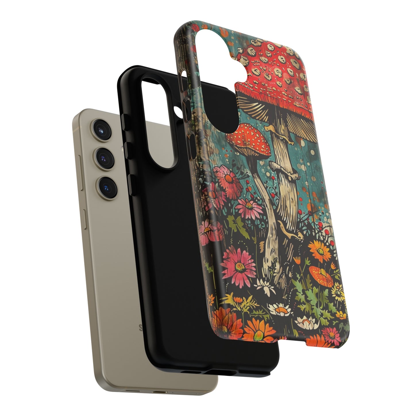 Trippy Magic Mushroom Retro Art Phone Case