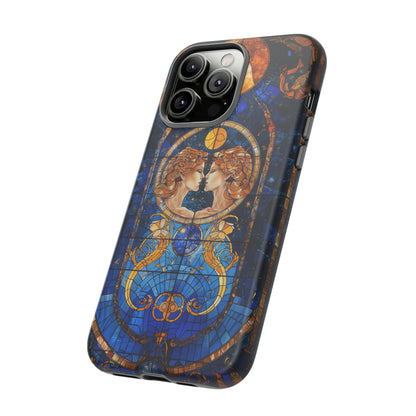 Gemini Astrology Stained Glass Phone Case