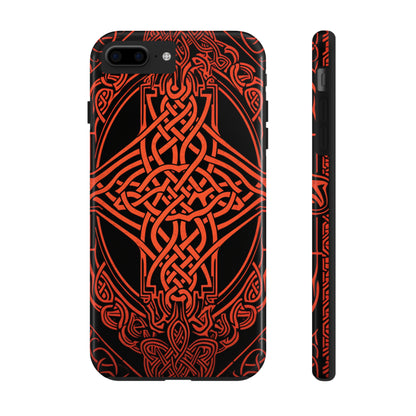 Eternal Weave iPhone Case, Red Celtic Tribal Knots | Timeless Symbolism iPhone Case for Models 11 through 14 Pro Max