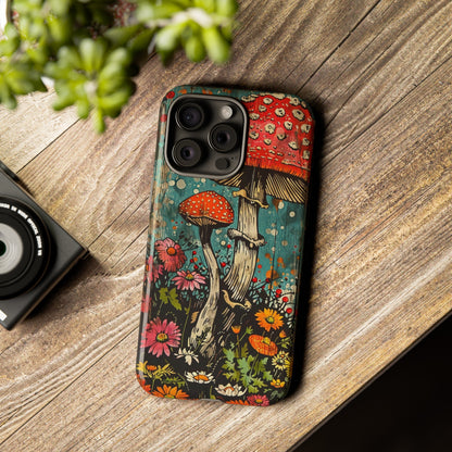 Trippy Magic Mushroom Retro Art Phone Case