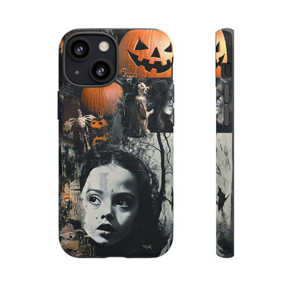 Vintage Halloween Collage Wednesday Goth Style Jackolantern Spooky Phone Cover