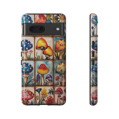 Trippy Magic Mushroom Tile  Abstract Art Phone Case