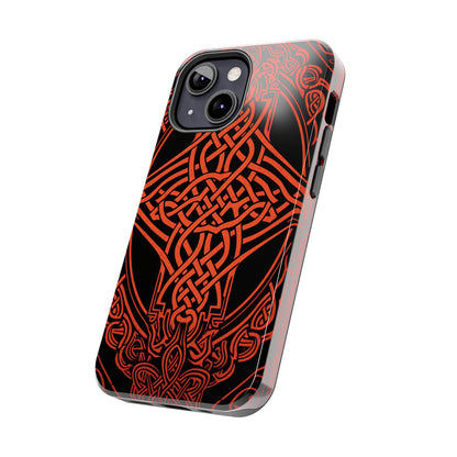 Eternal Weave iPhone Case, Red Celtic Tribal Knots | Timeless Symbolism iPhone Case for Models 11 through 14 Pro Max