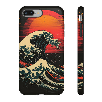 Great Wave off Kanagawa Retro Sunset