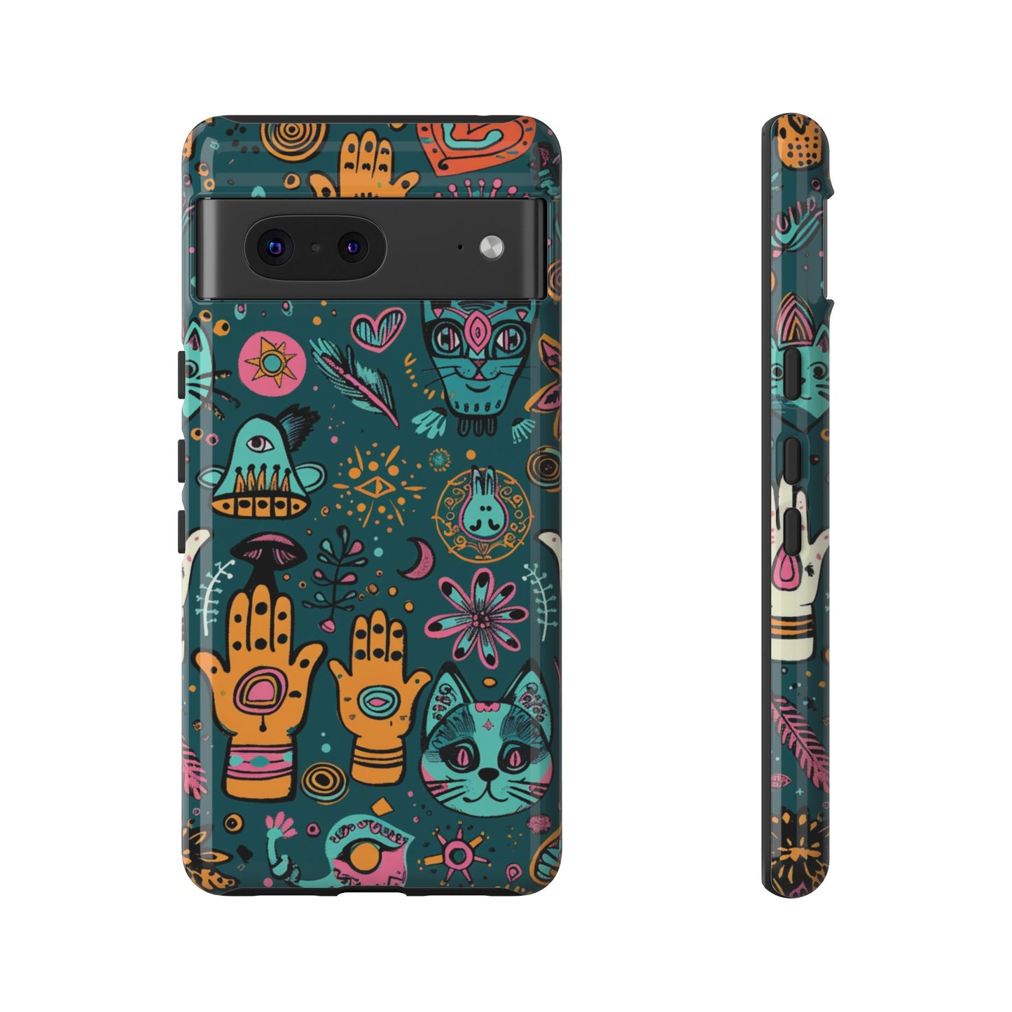 Kabbalistic Kitty Talisman Collage Phone Case