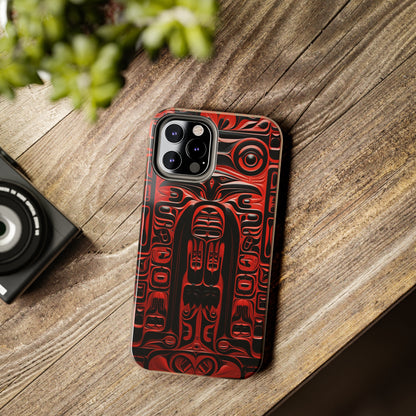 Raven Totems: Northwest Native American Carving | Heritage iPhone Case