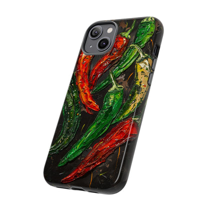 Green and Red Chili Peppers Phone Case