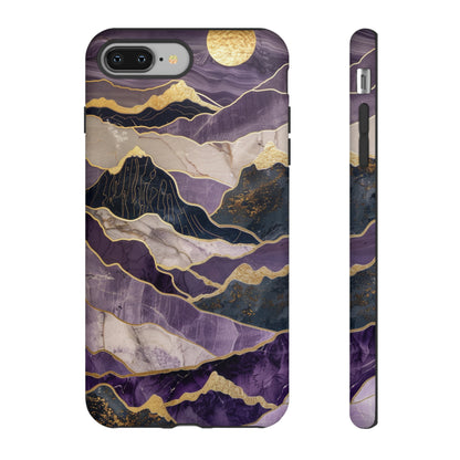 Abstract Purple Gold Mountain Phone Case