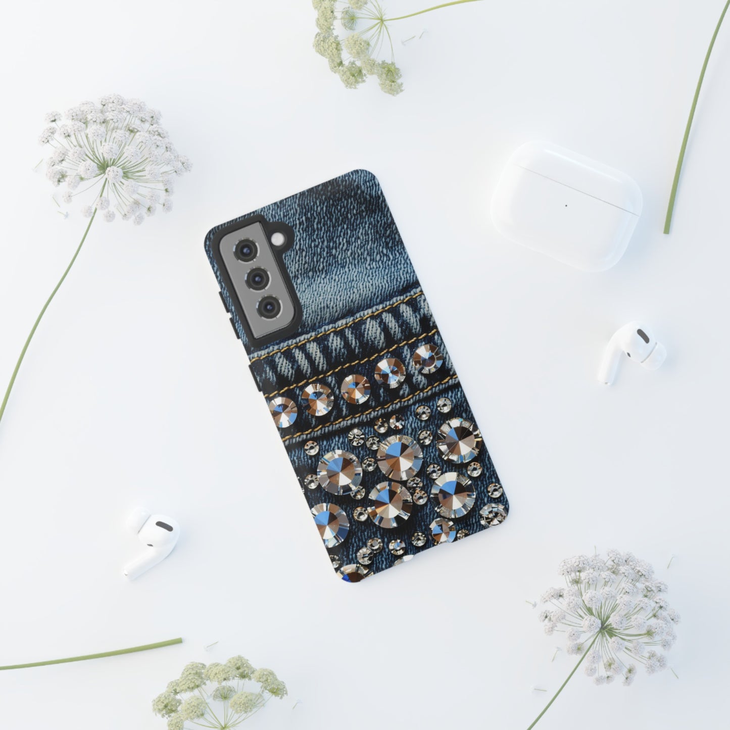 Blue Jean Queen Rhinestone Bling Phone Case