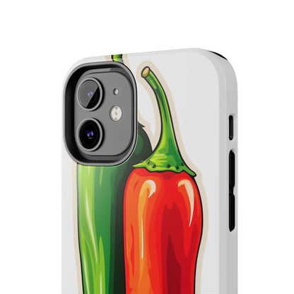 Green or Red Hot Chiles iPhone Case | New Mexico Fiery Flavors for Spice Lovers