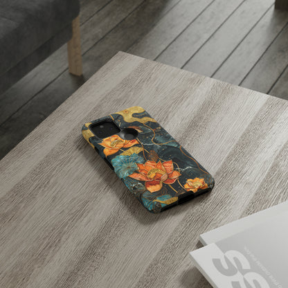 Chiyogami Floral Scroll Work Phone Case