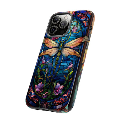 Art Nouveau Stained Glass Dragonfly Phone Case