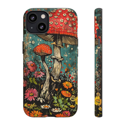 Trippy Magic Mushroom Retro Art Phone Case