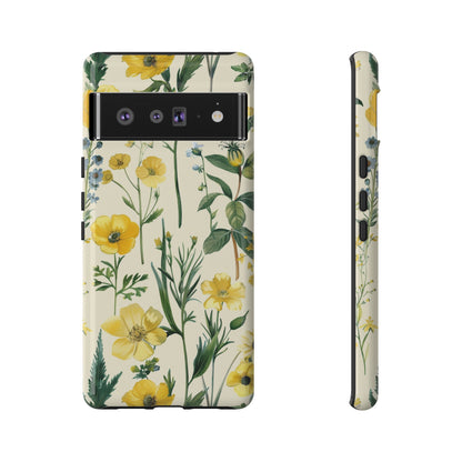 Floral Sage Yellow Wildflower Phone Case