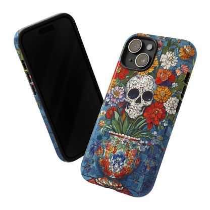 Mexican Talavera Day of The Dead Tile Phone Case