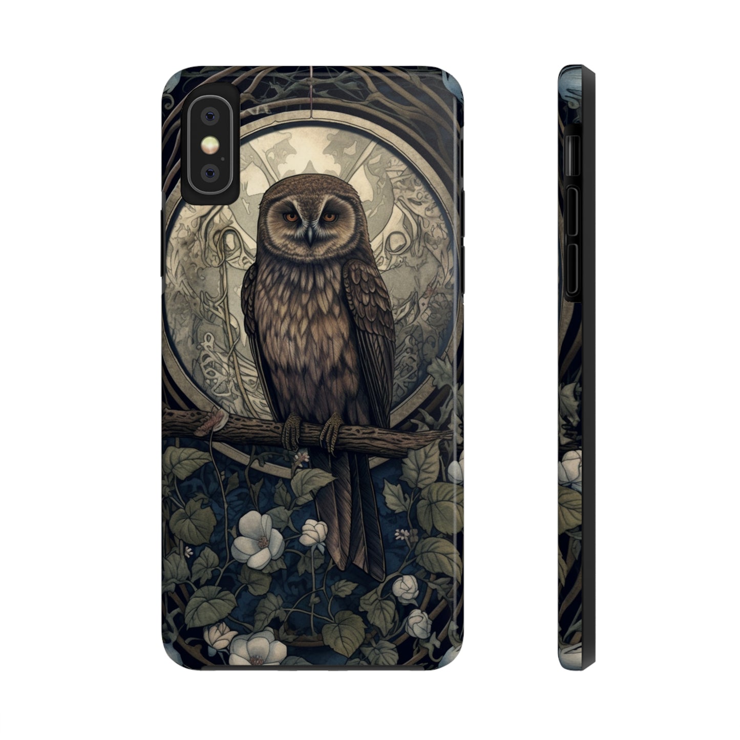 The Hermit Owl | Dark Academia Aesthetic Retro Tough iPhone Case | Embrace Mystical Vibes with Captivating Tarot Art and Reliable Protection