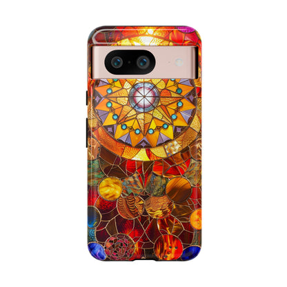 Cosmic Stained Glass Mandala Phone Case