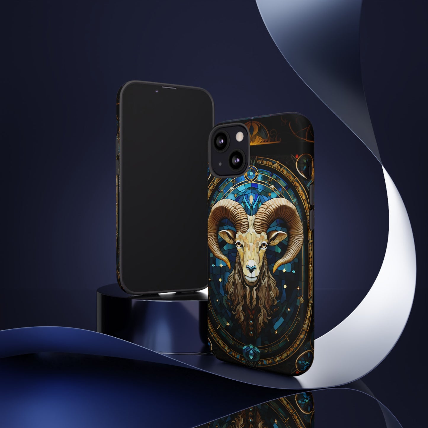 Aries Astrology Stained Glass Design Phone Case