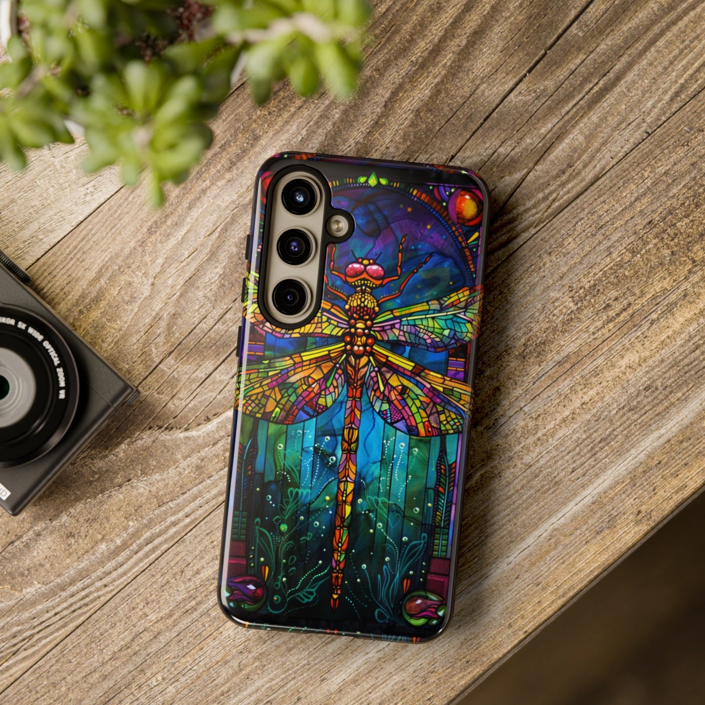 Art Deco Stained Glass Dragonfly Phone Cover