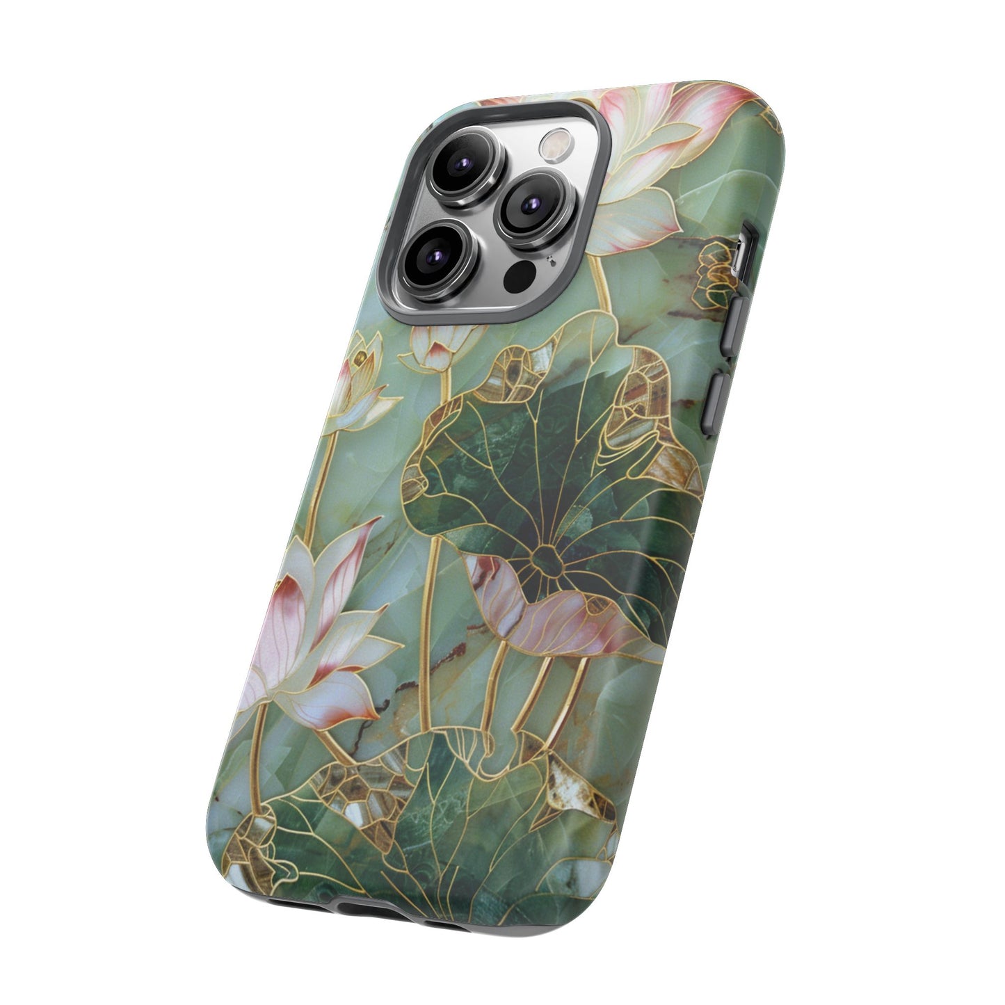 Elegant Floral Phone Case - Tough Cases with Lotus Design