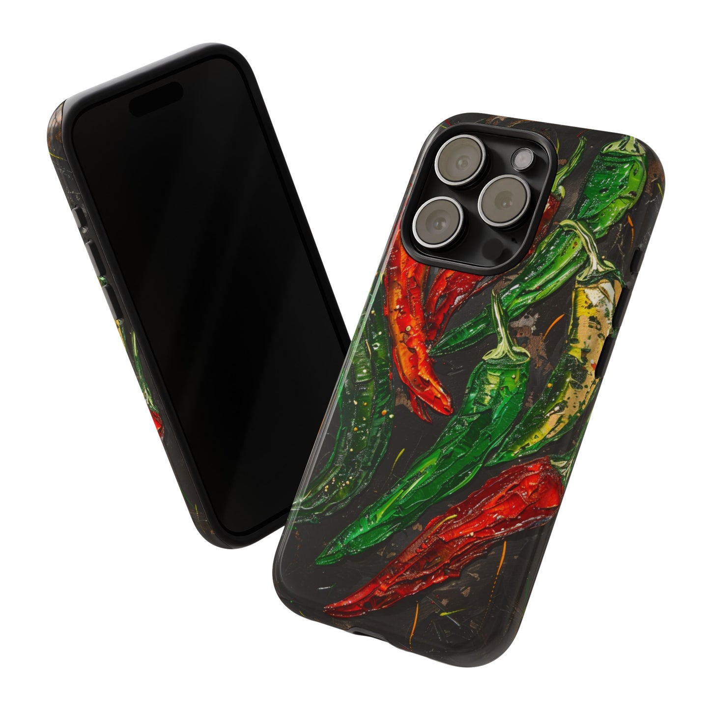 Green and Red Chili Peppers Phone Case