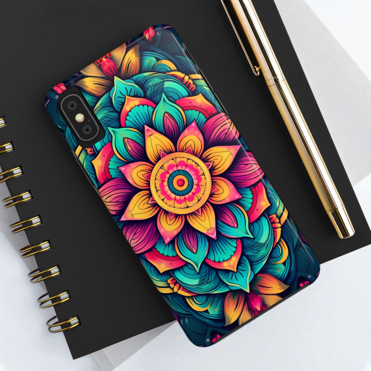 Cosmic Harmony: Rainbow Mandala | Spiritual Symmetry iPhone Case