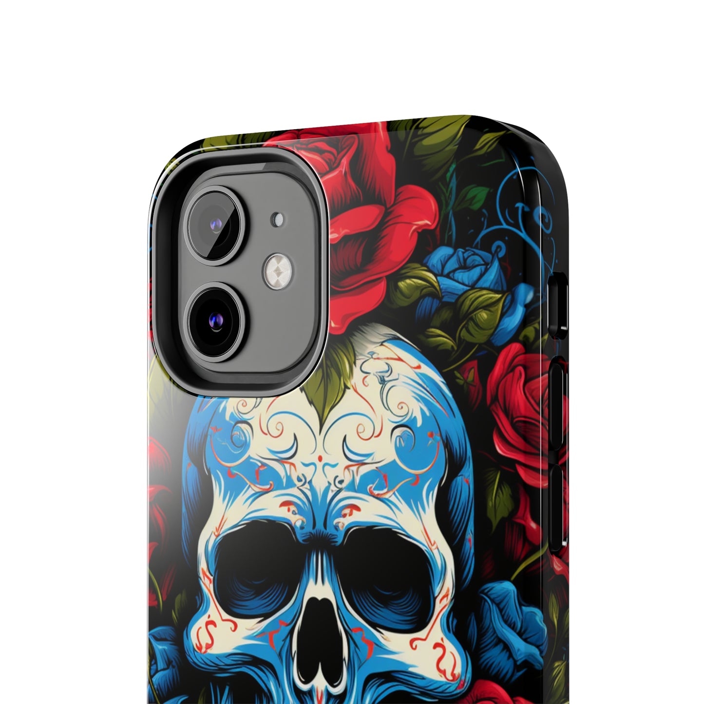 Skull and Roses iPhone Case | Edgy Elegance and Timeless Beauty