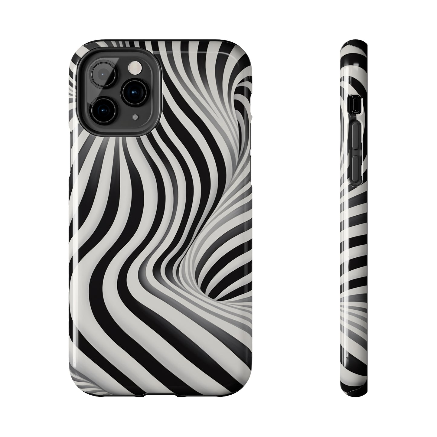 Twist Your Perception: Optical Illusion Tough Case for Apple iPhone Models – Where Art Meets Function