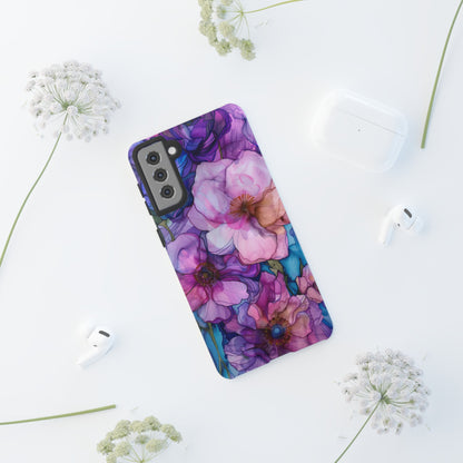 Purple Flower Stained Glass Phone Case