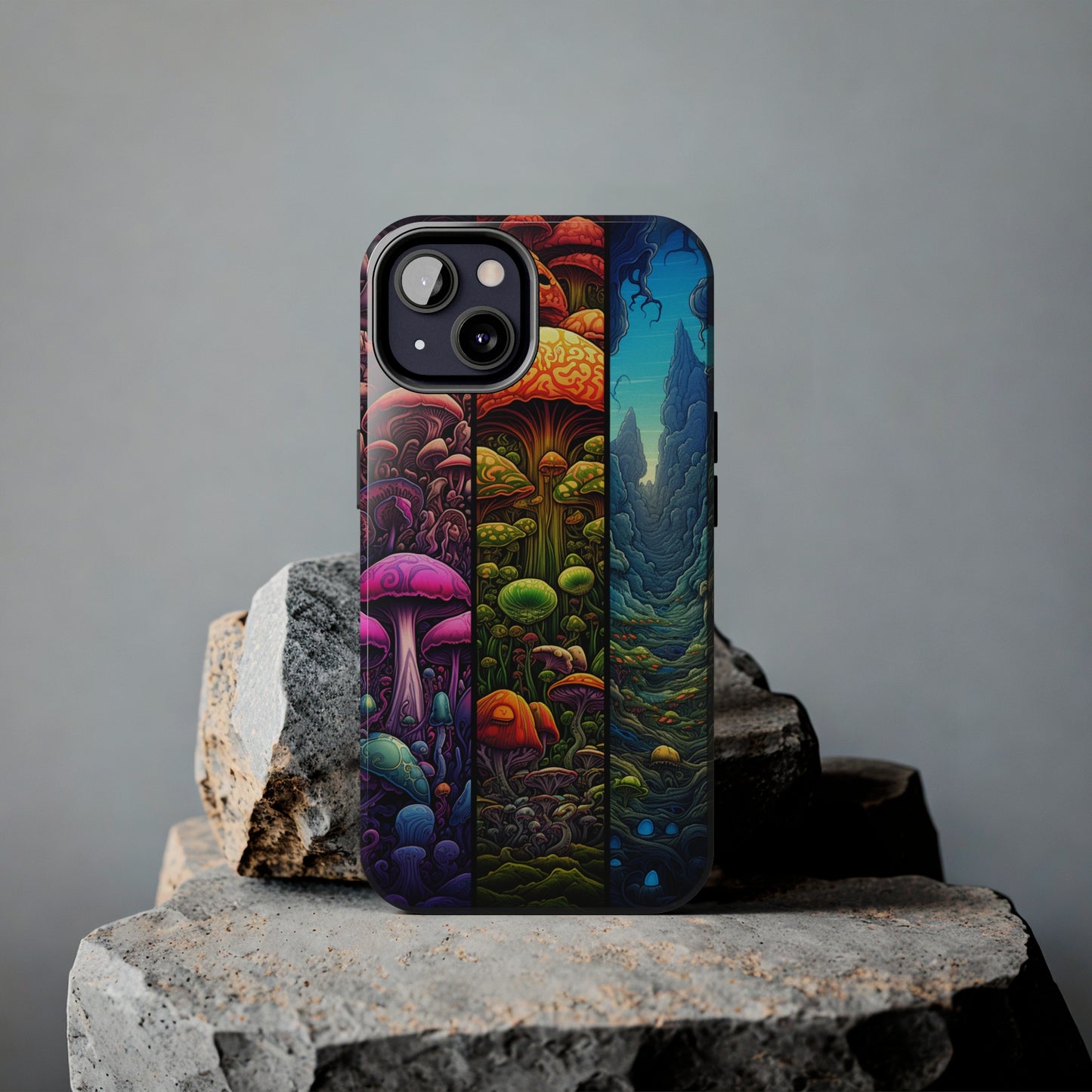 Life is just a fantasy, Mushroom, Flower Stained Glass iPhone Case | Psychedelic Natural Beauty