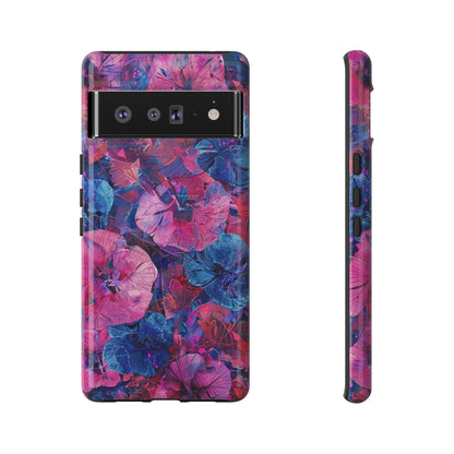 Magenta and Blue Color Floral Explosion Phone Case