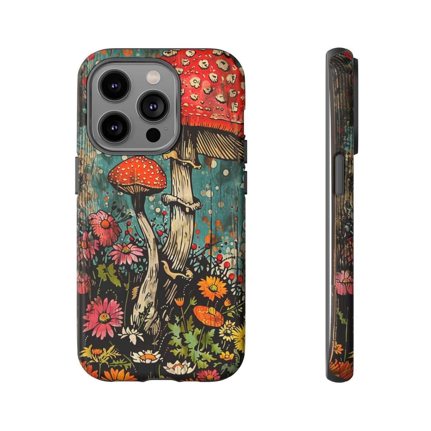 Trippy Magic Mushroom Retro Art Phone Case