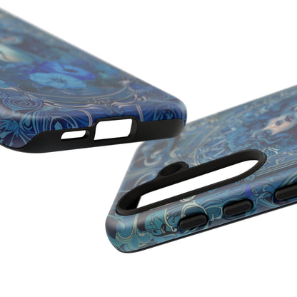 Blue Floral Art Nouveau Style Phone Case